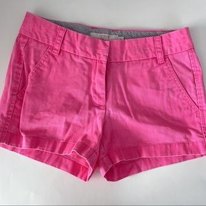 EUC JCrew Chino Shorts Neon Pink